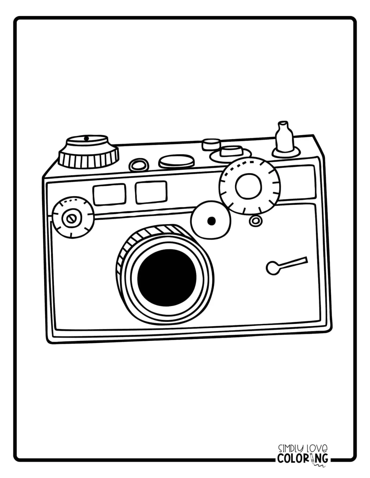Free camera coloring pages simply love coloring