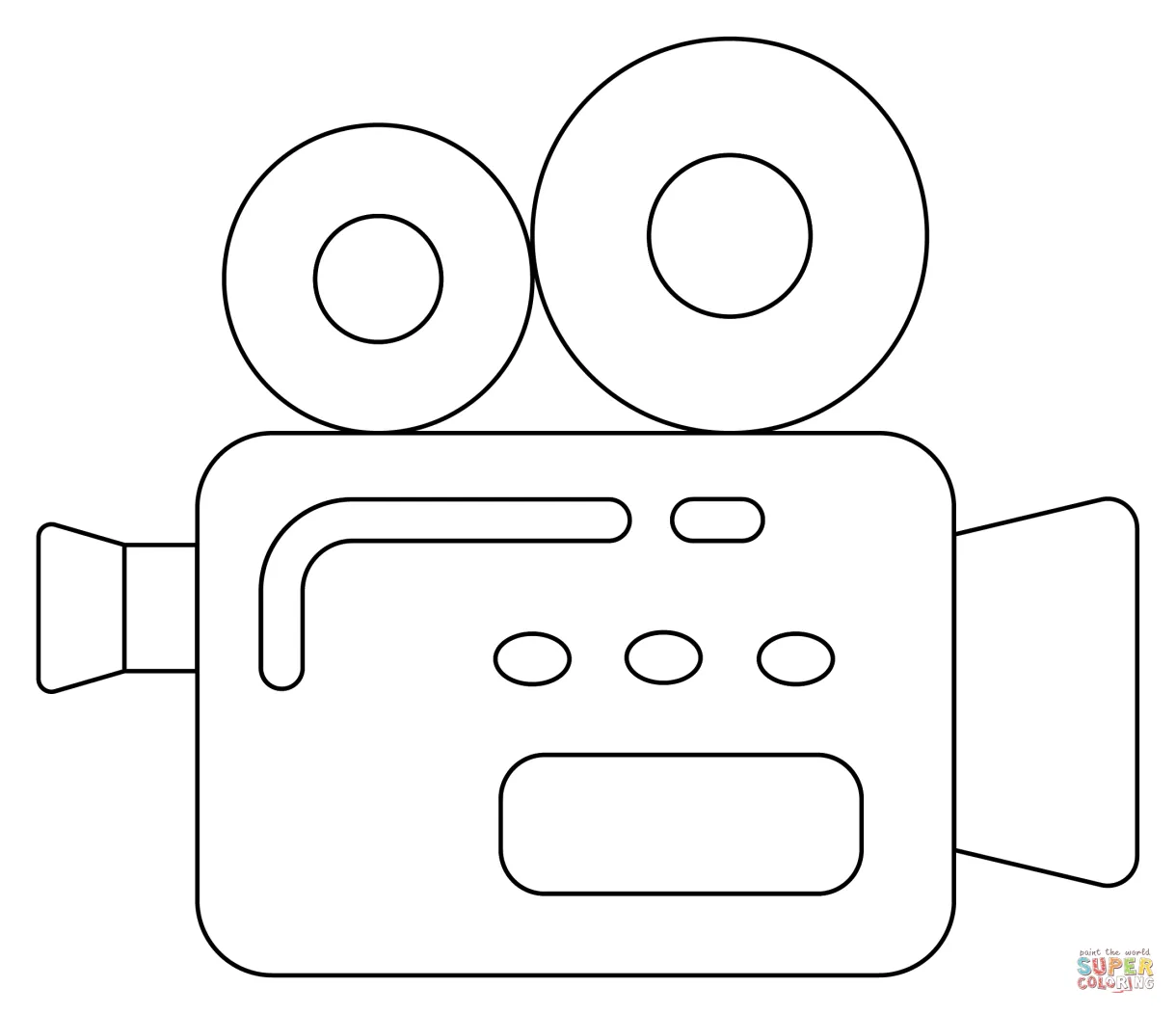 Movie camera coloring page free printable coloring pages