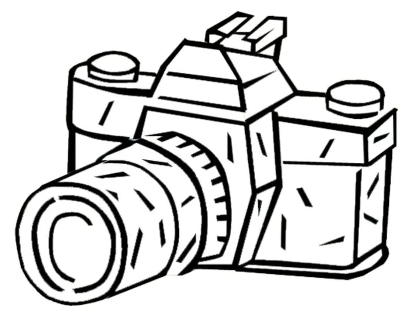 Camera coloring page coloring home printable coloring page