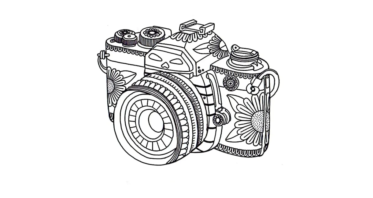 Camera coloring page coloring home