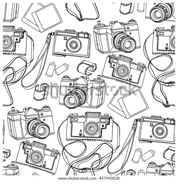 9.410 camera coloring page royalty-free s and stock s