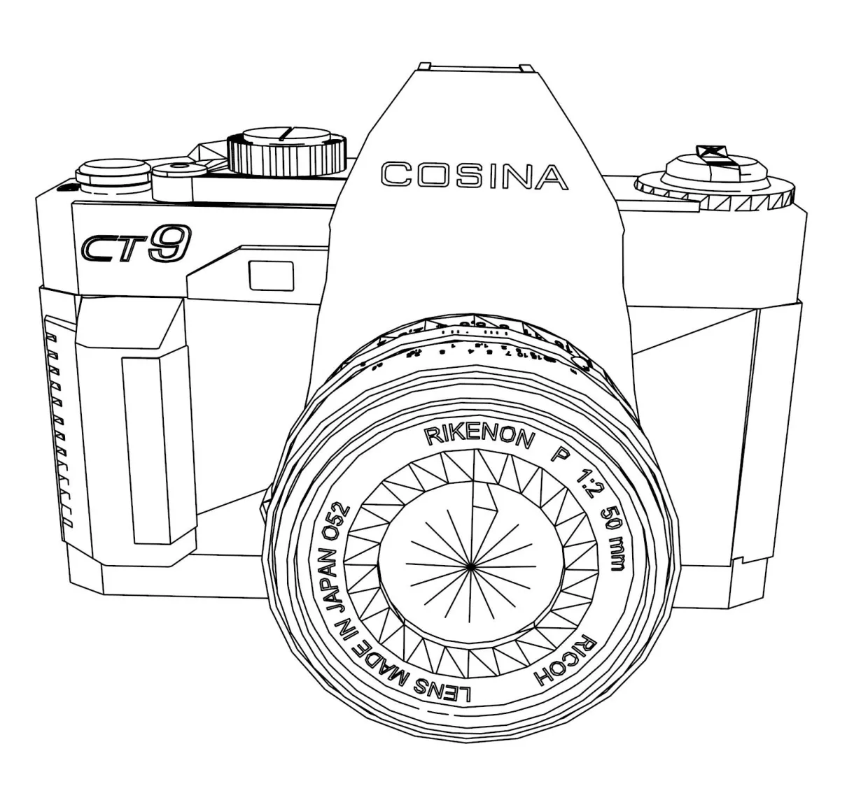 Collection of camera coloring pages free printable