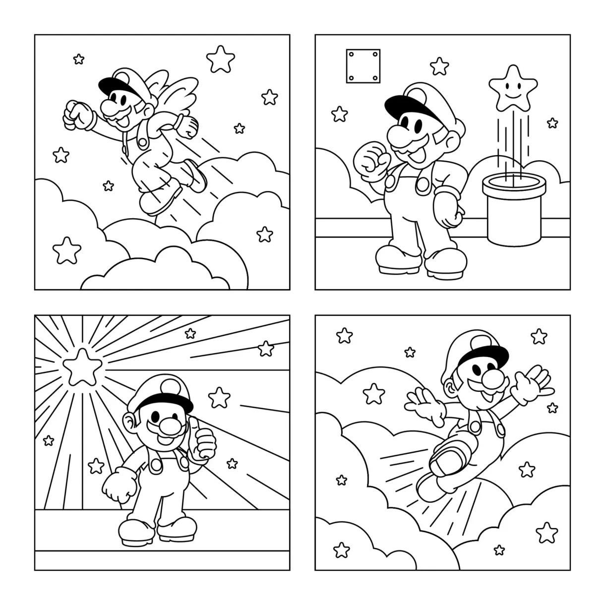 Game character coloring pages 23830772 vector art at vecteezy