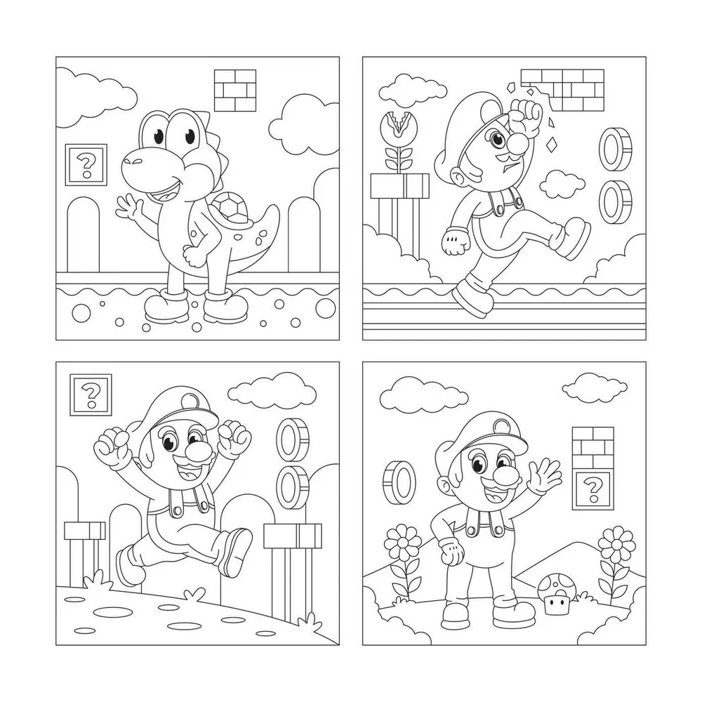 Game character coloring book 23797408 vector art at vecteezy