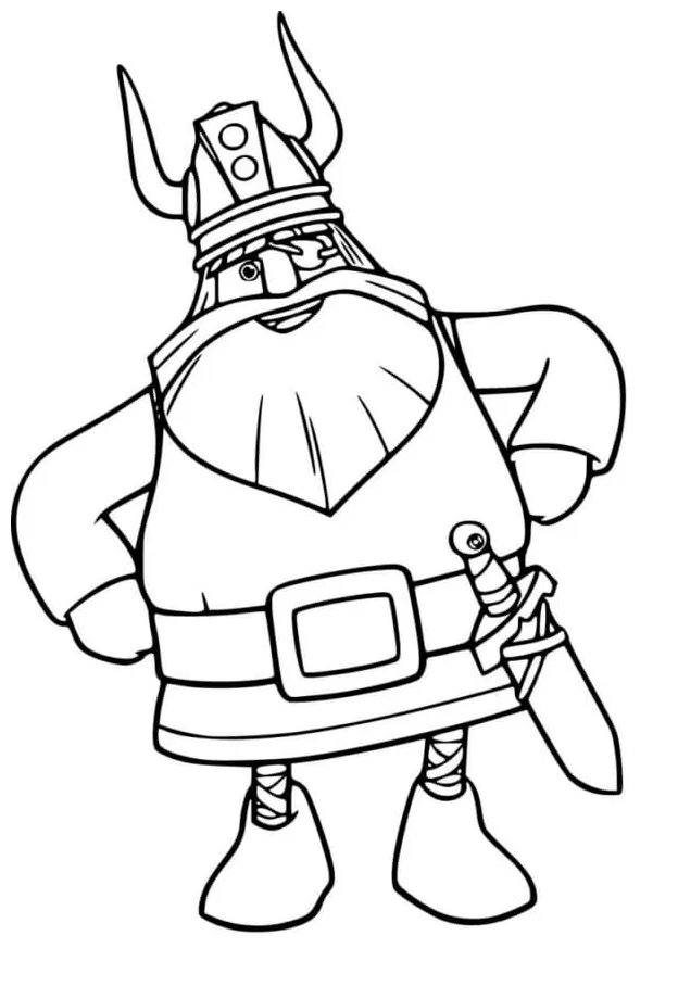 Funny Viking coloring page - Download, Print or Color Online for Free