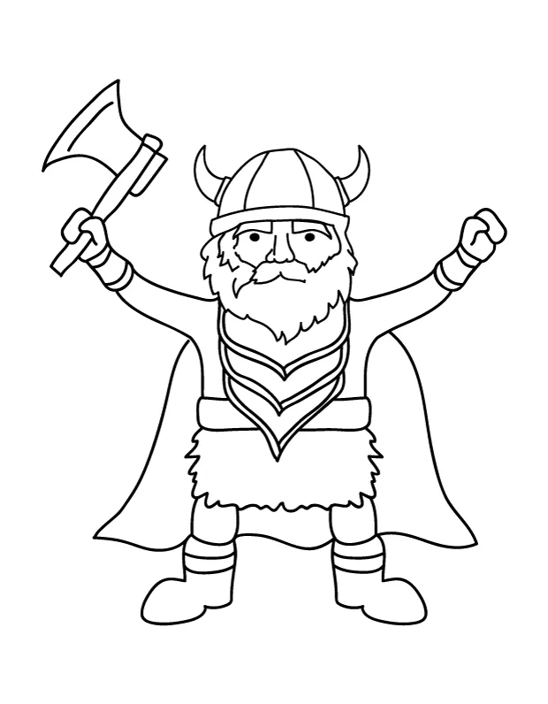 Printable Viking Coloring Page