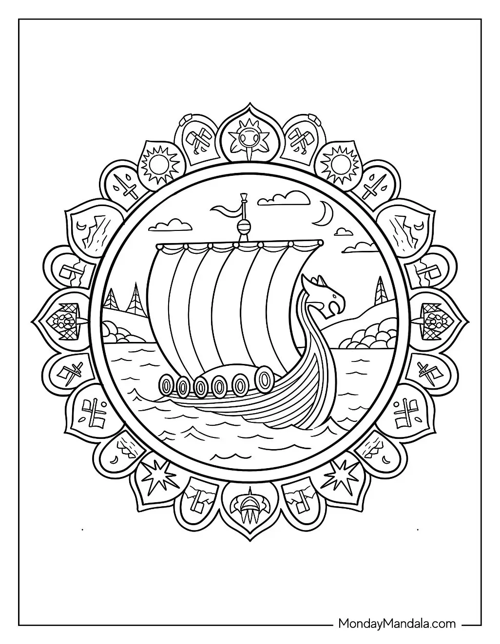 20 Viking Coloring Pages (Free PDF Printables)