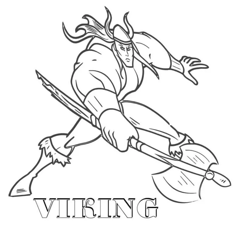 Simple Viking coloring page - Download, Print or Color Online for Free