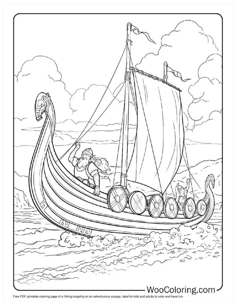 100+ Viking coloring pages (Free PDF To Print) | Woo Coloring