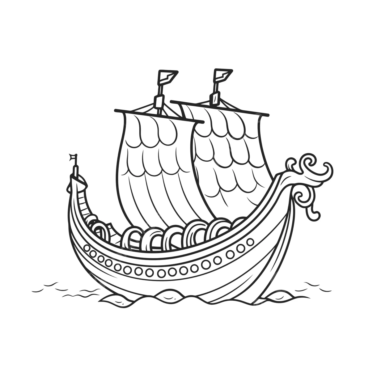 Viking Long Ships Coloring Pages [2025]