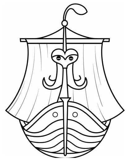 Viking Longship Coloring Pages