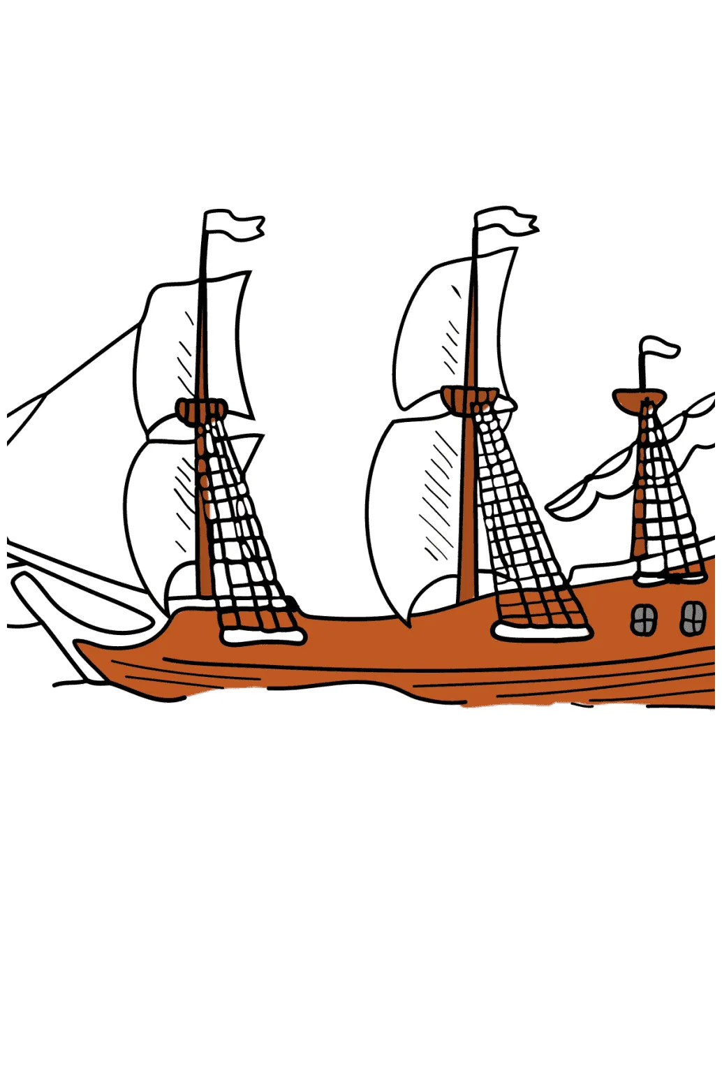 Viking ship сoloring page ♥ online and print for free!