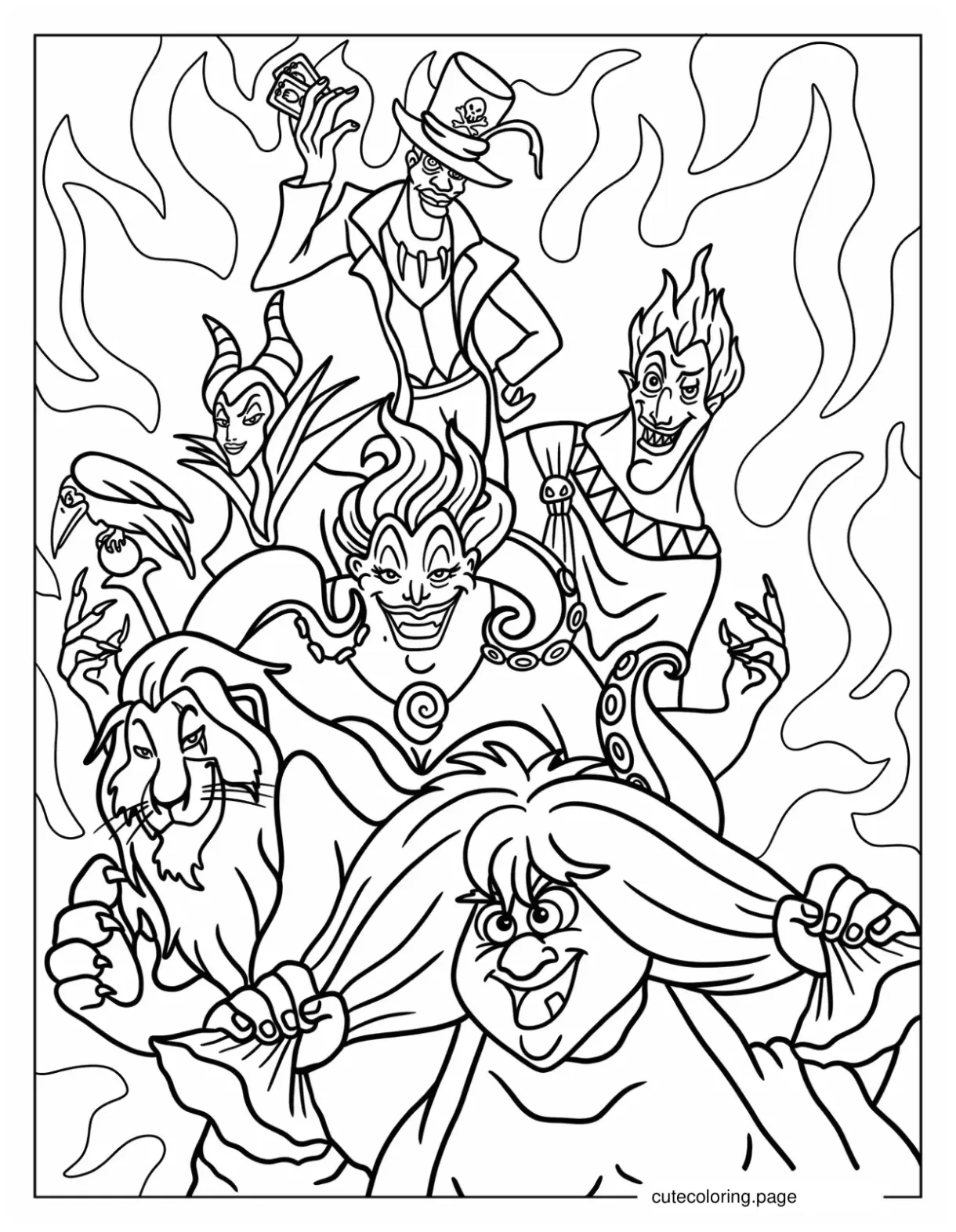 Disney villain coloring pages 20+ free printable coloring pages cute
