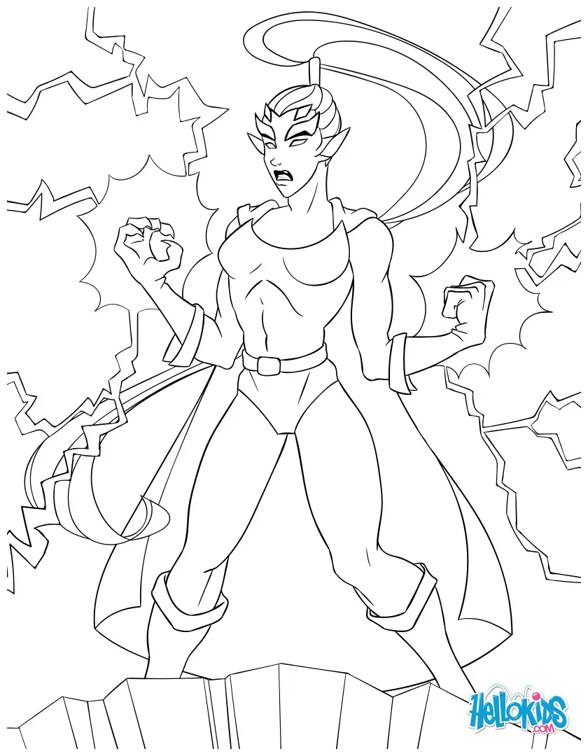 Female villain coloring pages hellokids