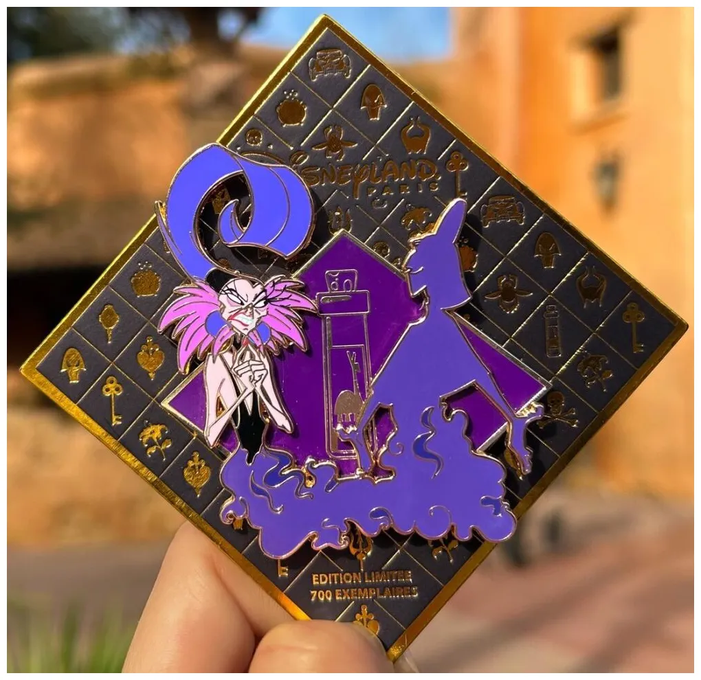 Villain with hero silhouette disney trading pin series pin & pop