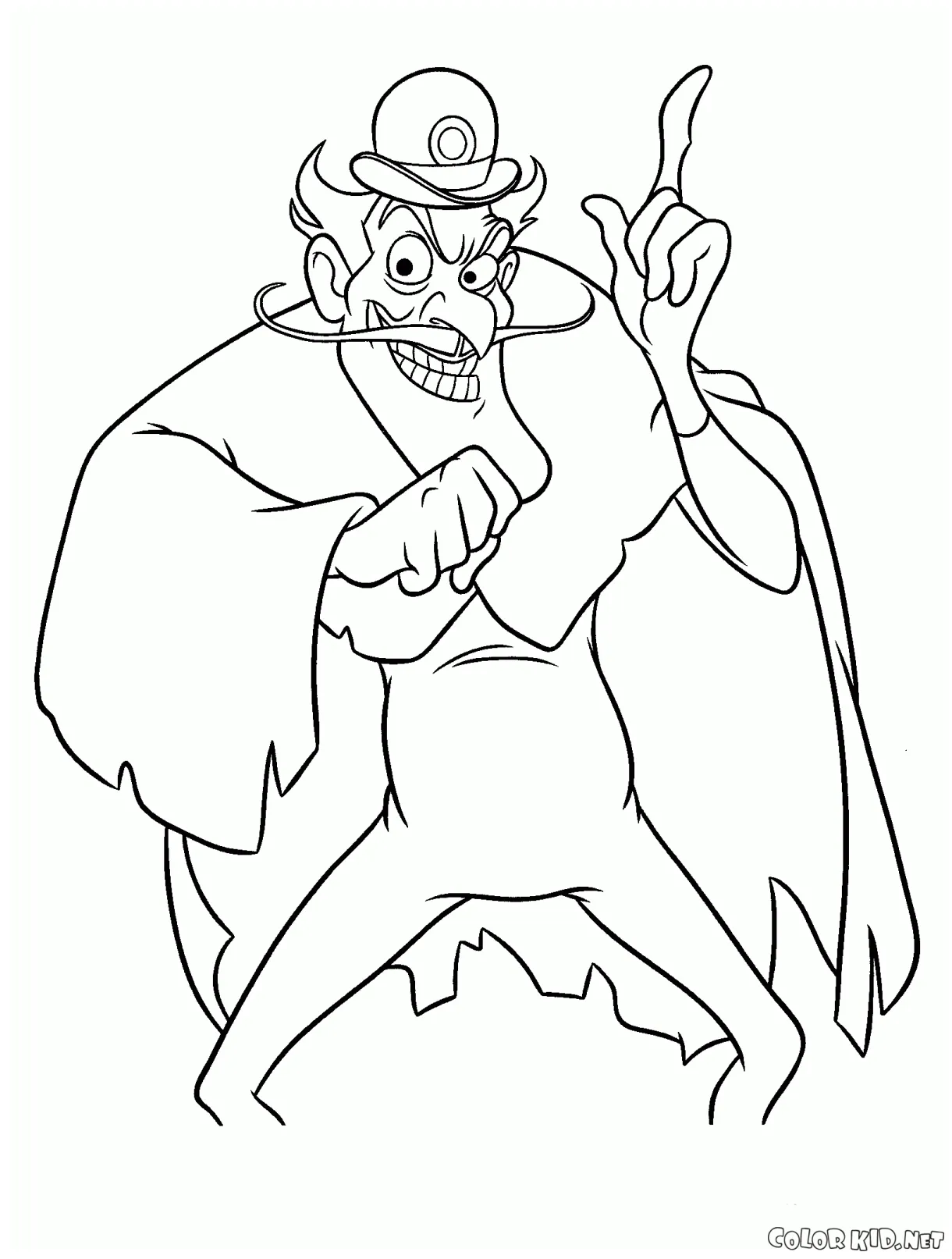 Coloring page villain