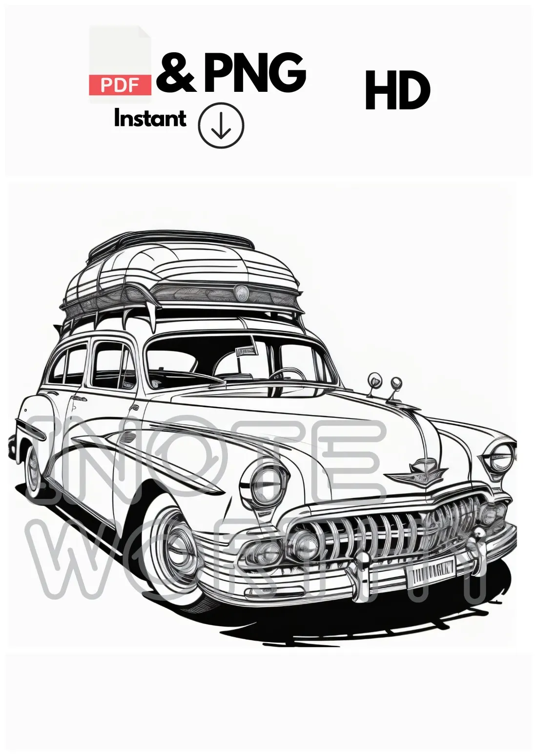 Vintage coloring page car coloring pages i supercars etsy