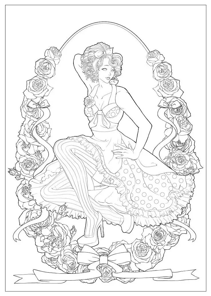 Vintage patterns coloring page free printable coloring pages for kids