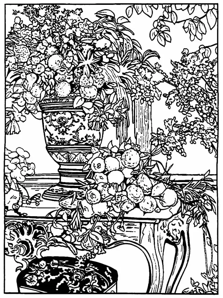 Vintage patterns coloring page free printable coloring pages for kids printable coloring page