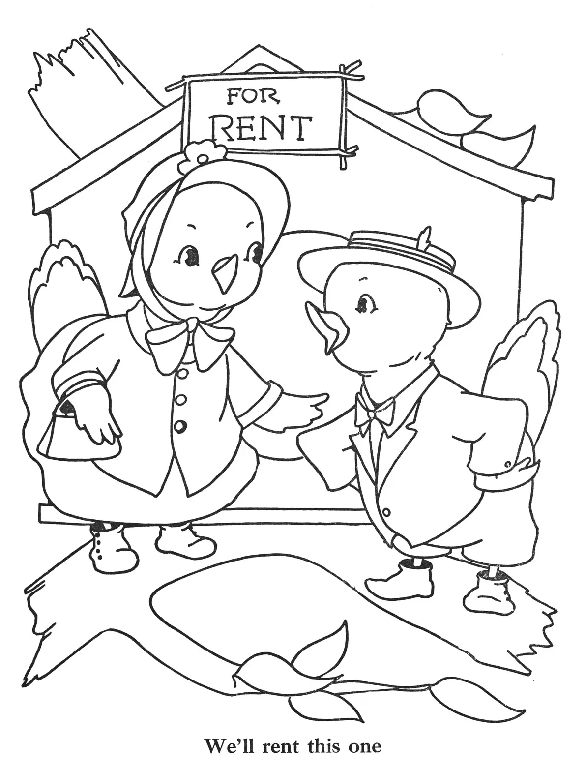 Vintage coloring book pages coloring home