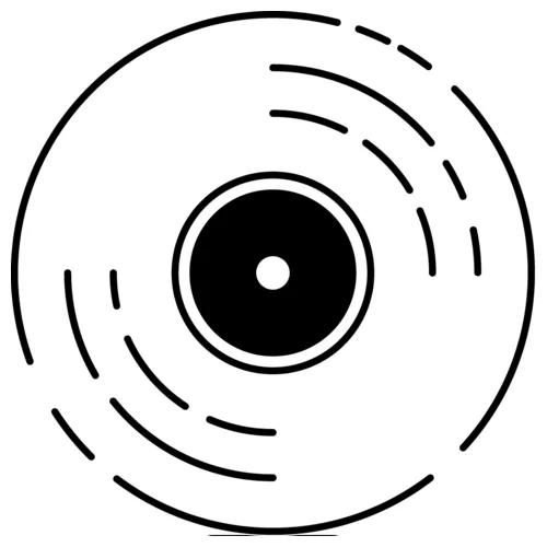Vinyl Record Coloring Page Record Player Vinyl Royalty Free Vector