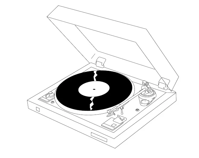 Vinyl Record Coloring Page