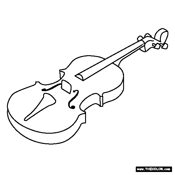 Violin Coloring Page