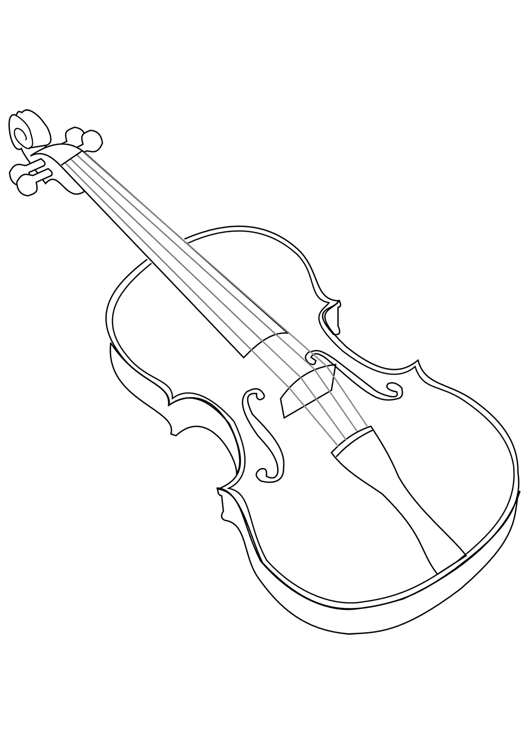 Violin coloring page - ColouringPages