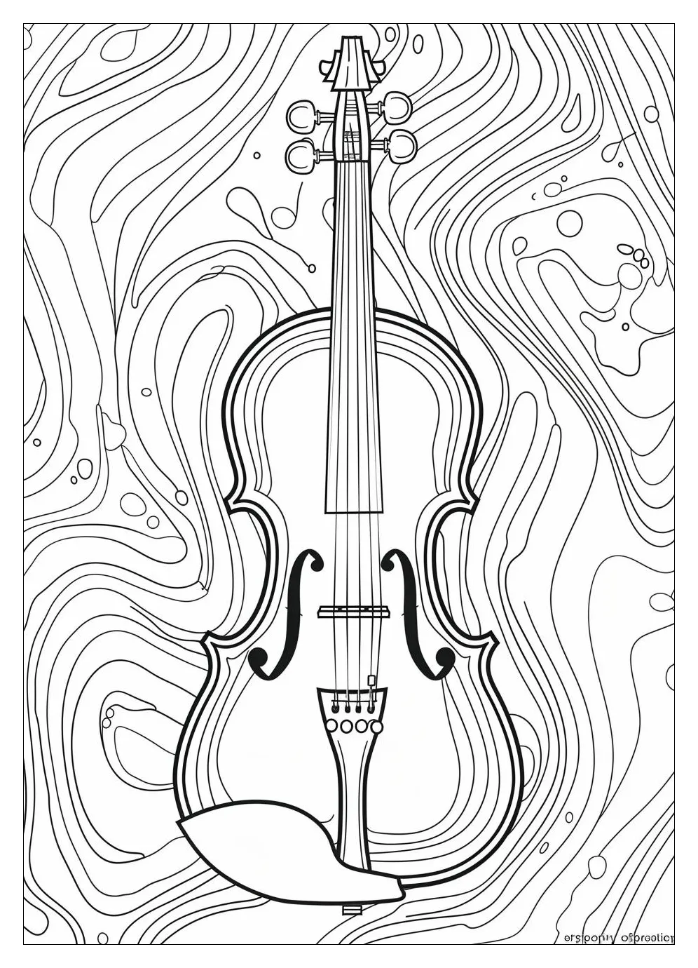Violin Coloring Pages : Fun and Educational Activity for Kids