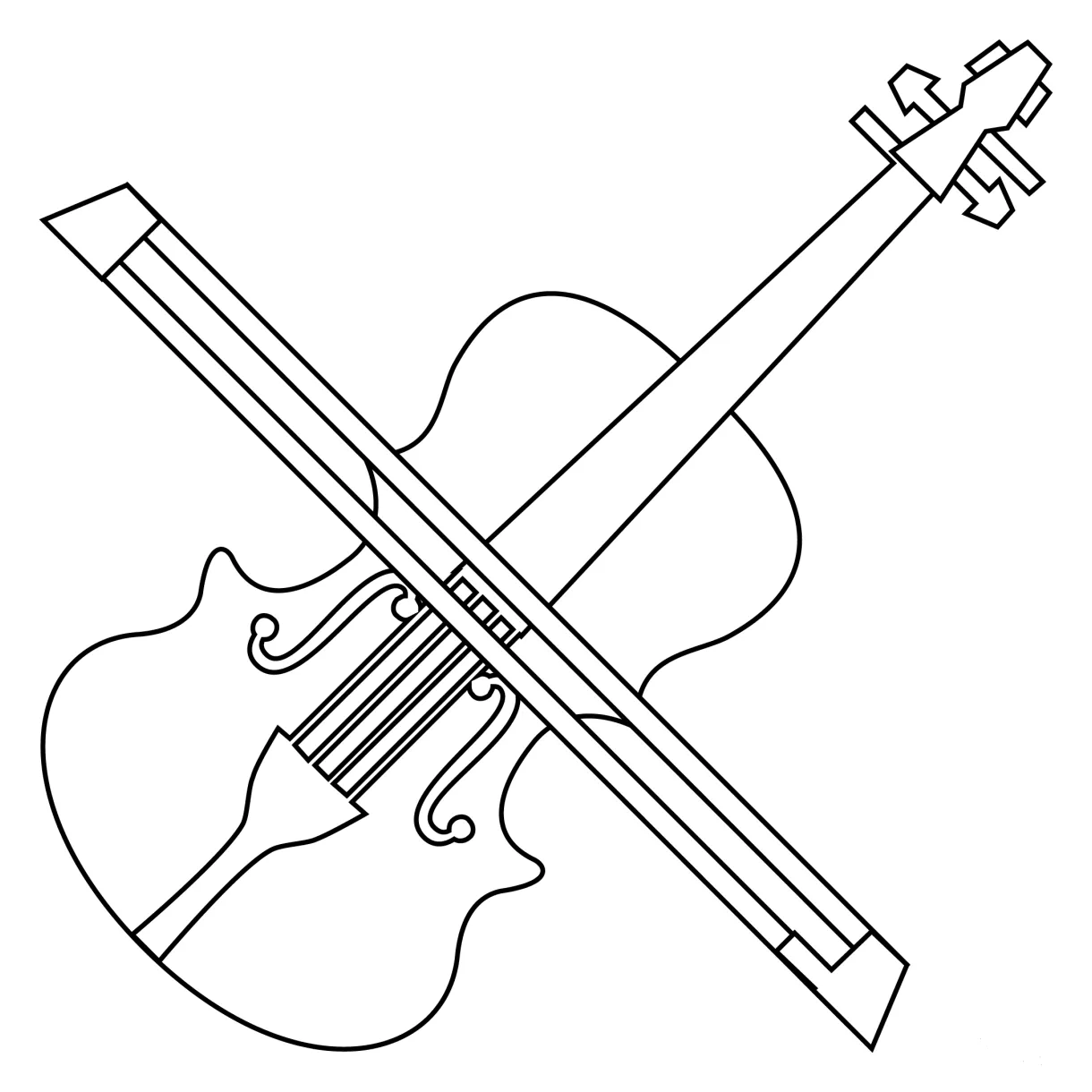 Violin coloring page - ColouringPages