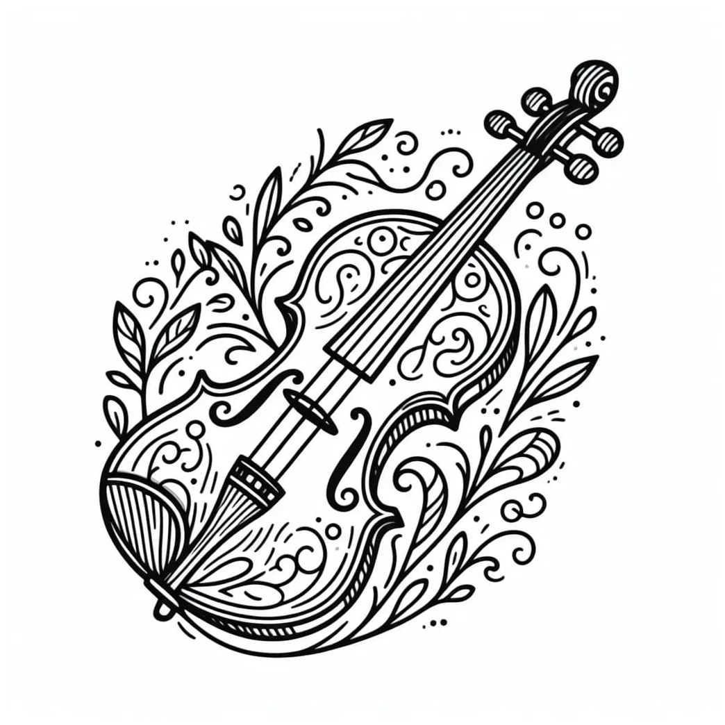 Violin coloring pages - ColoringLib