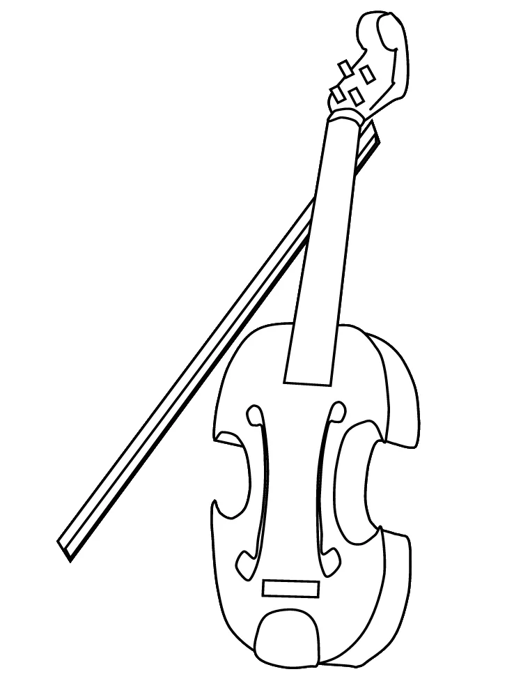 Violin music coloring pages & coloring book