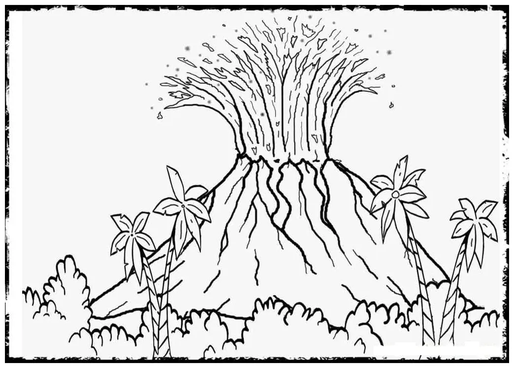 Volcano 8 coloring page free printable coloring pages for kids