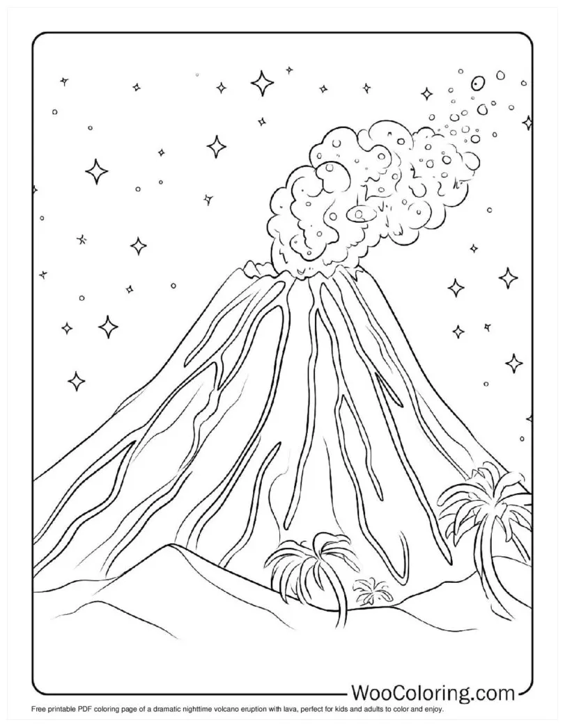 100+ volcano coloring pages free pdf to print woo coloring