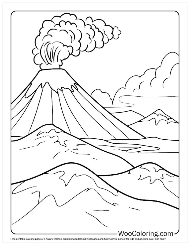 100+ volcano coloring pages free pdf to print woo coloring