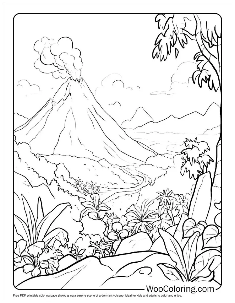 100+ volcano coloring pages free pdf to print woo coloring