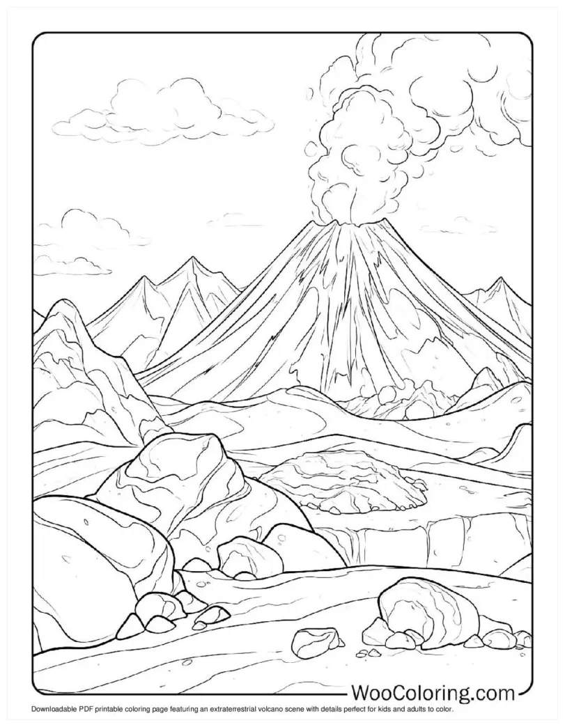 100+ volcano coloring pages free pdf to print woo coloring