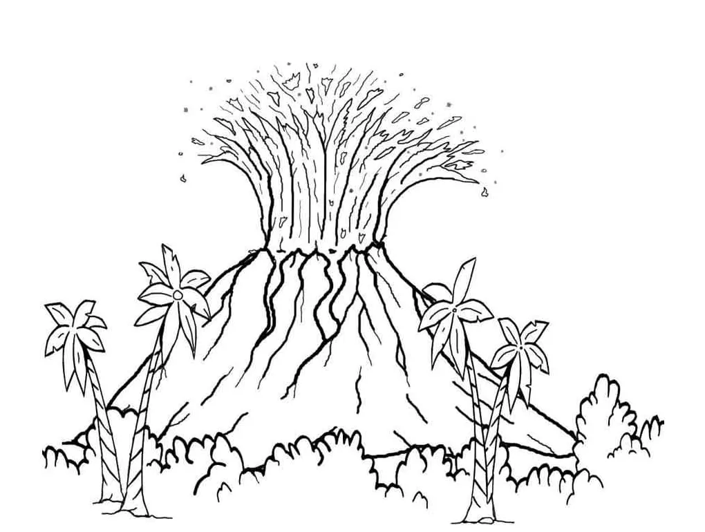 Volcano coloring page coloring home printable coloring page