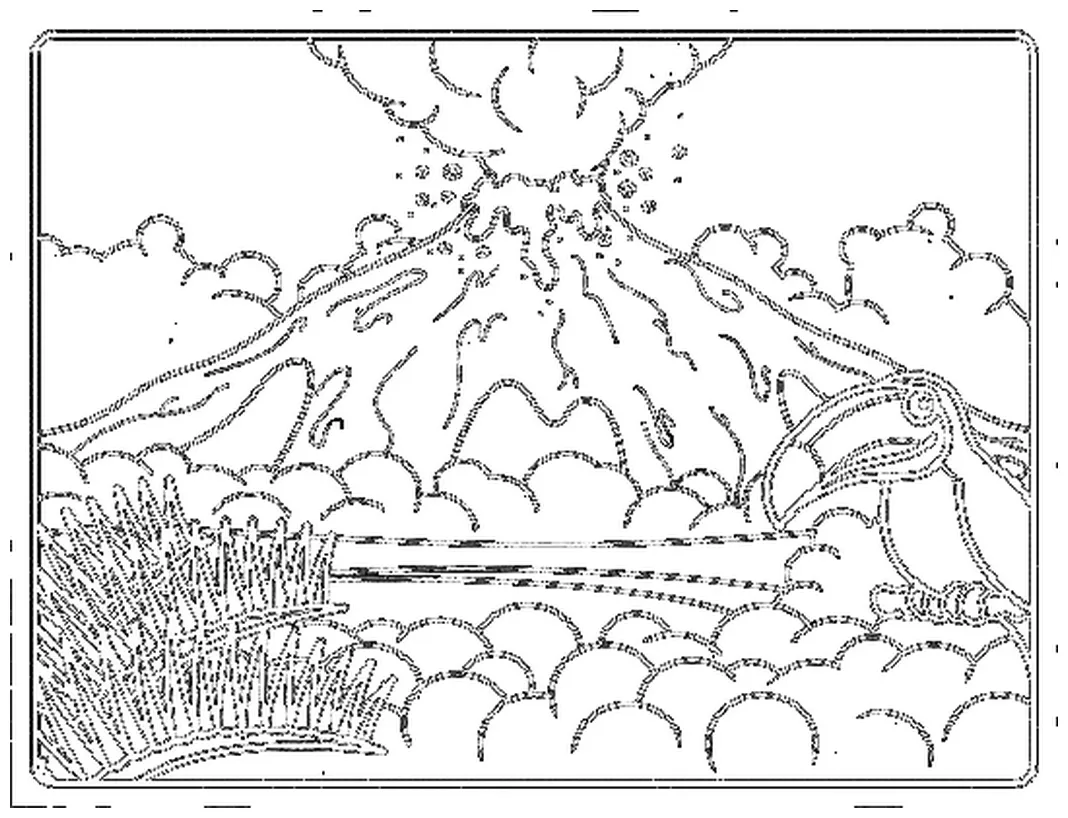 Volcano coloring pages for kids coloring home