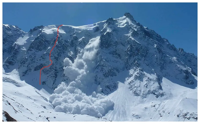 Aiguille du midi, mont blanc, an archive of Éperon des jumeaux