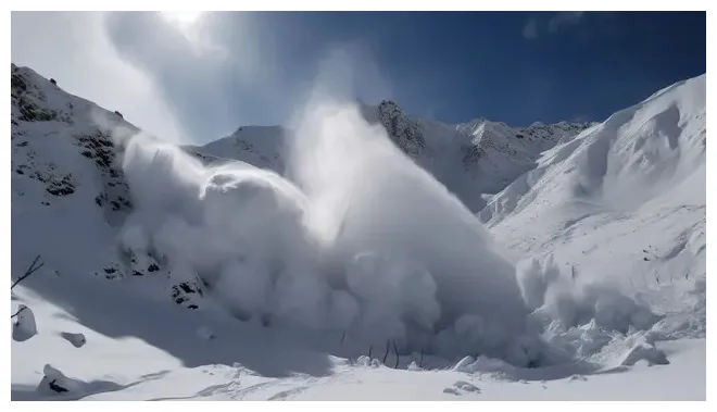 Snow fall and avalanche in sato aino , avalanche picture