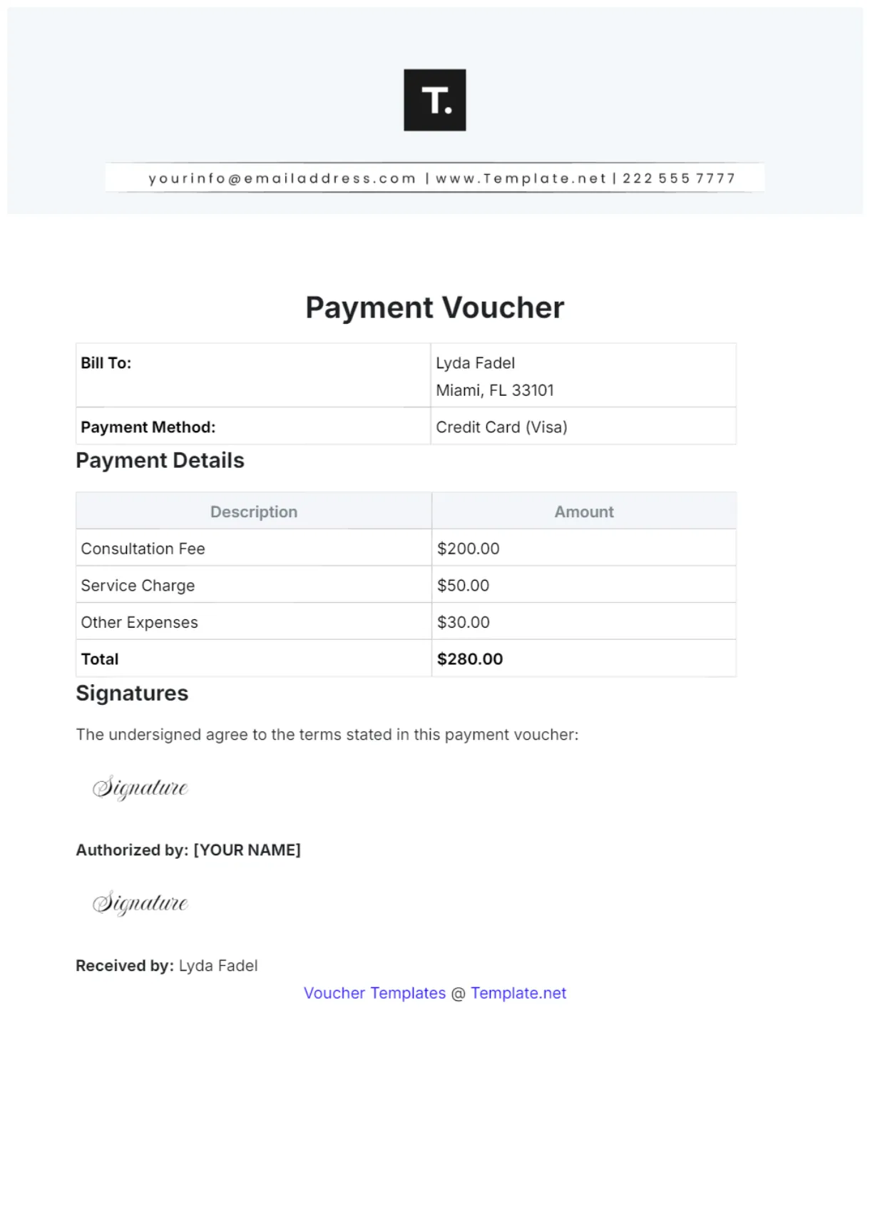 Free Payment Voucher Template to Edit Online