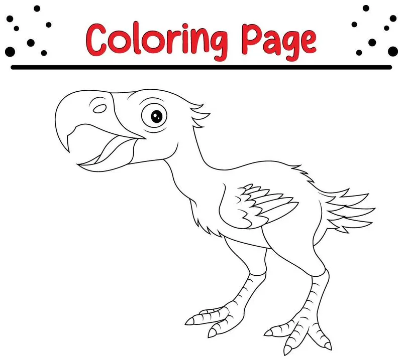 Vulture Coloring Page Vector Art, Icons, and Graphics for Free Download