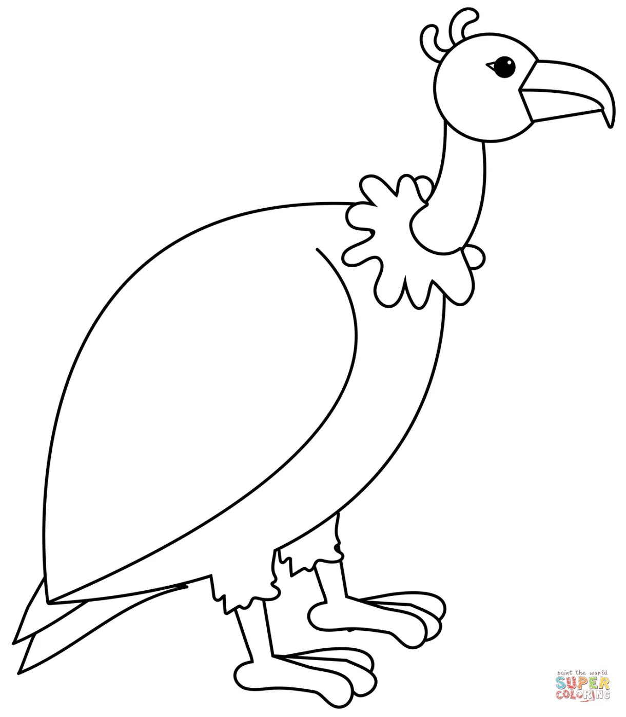 Vulture coloring page | Free Printable Coloring Pages