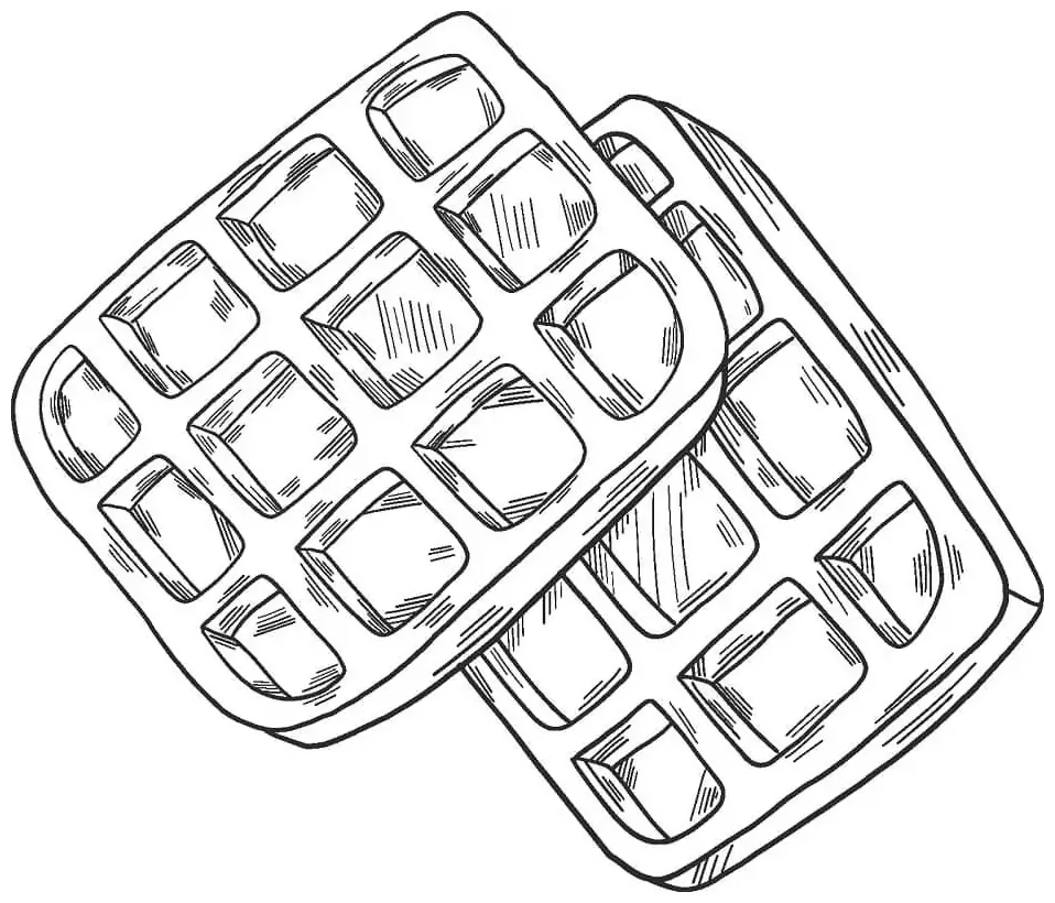 Waffle coloring page