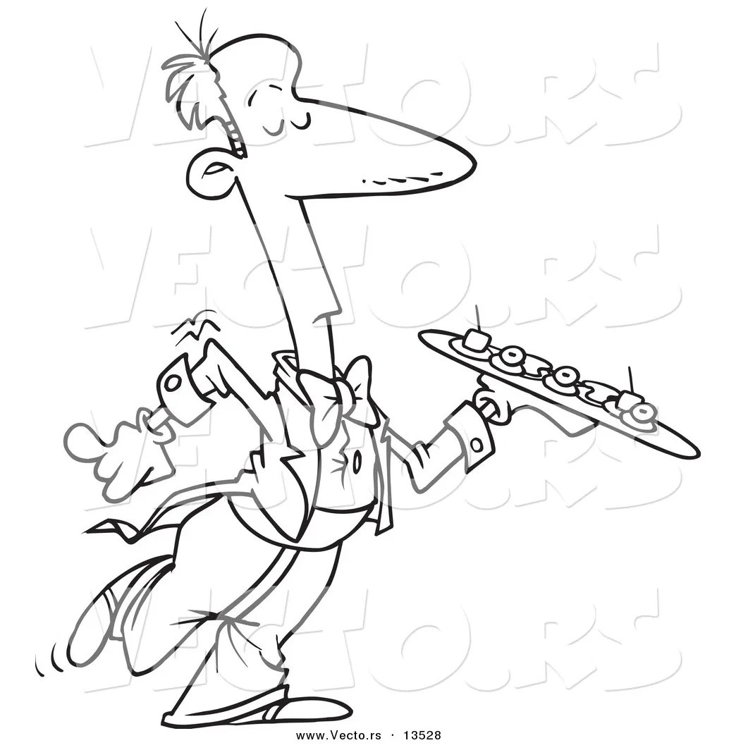Waiter Coloring Page at GetColorings.com | Free printable colorings