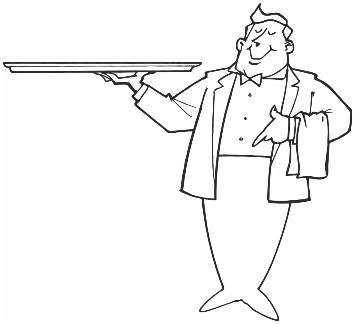 Waiter Coloring Page at GetColorings.com | Free printable colorings