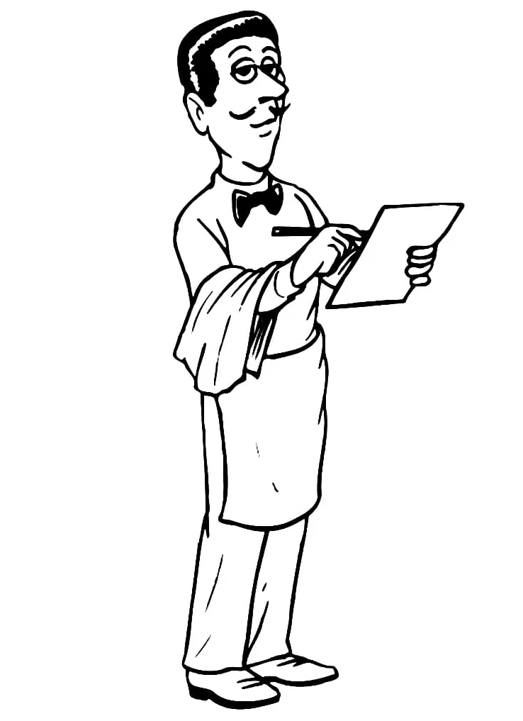 Waiter with Orders List