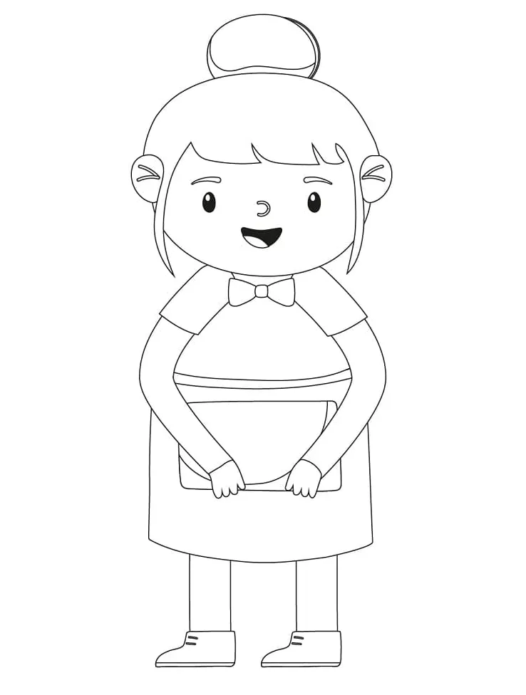 Waiter Running Coloring Page - Free Printable Coloring Pages for Kids