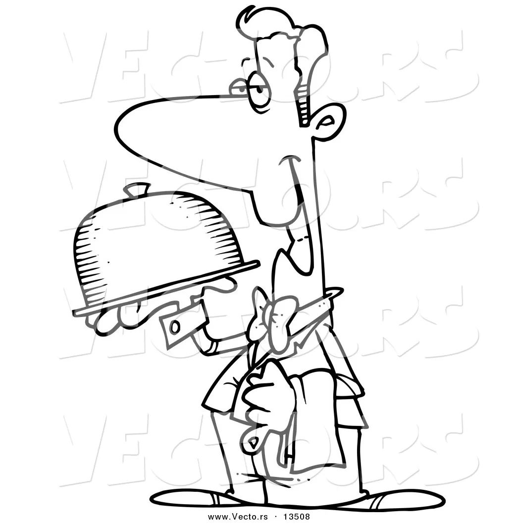 Waiter Coloring Page at GetColorings.com | Free printable colorings